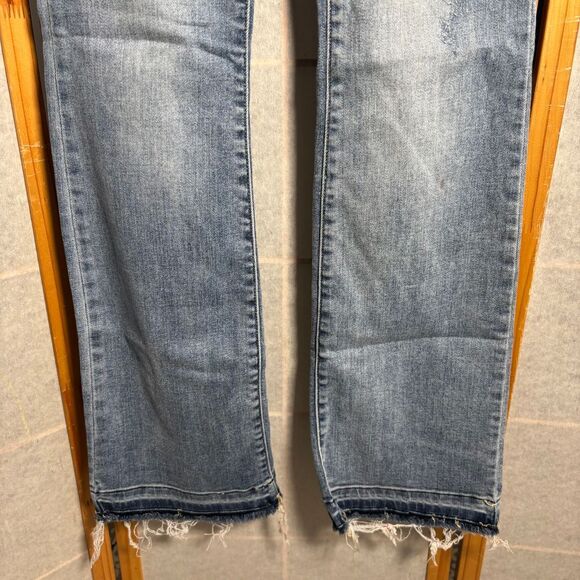 Judy Blue 1/25 High Waist Frayed Hem Boot Cut Jeans Light Wash‎ Y2K - Picture 3 of 10